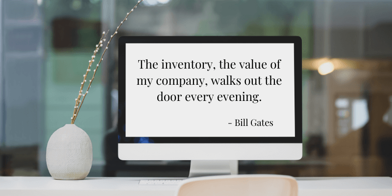 Bill gates statements on inventory management.